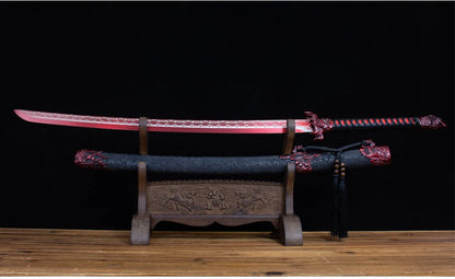 Kongfu Red Flame Training Sword - High Manganese Steel