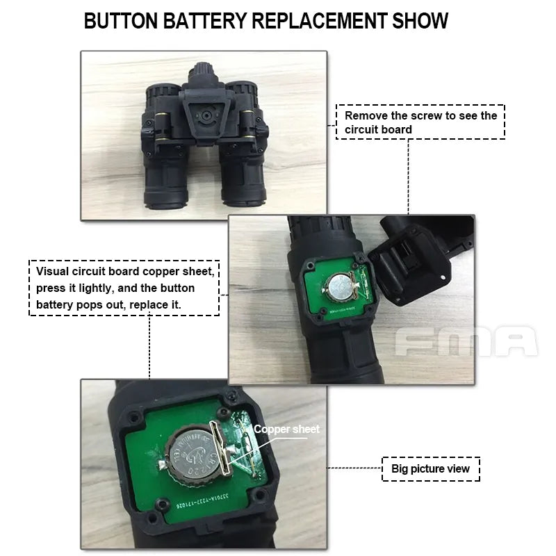 FMA Tactical Helmet NVG AN-PVS31 Dummy Model With Light Function