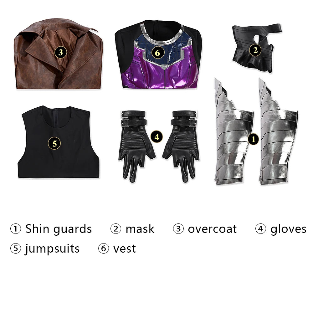Gambit X-Men Cosplay Costume — Full Set