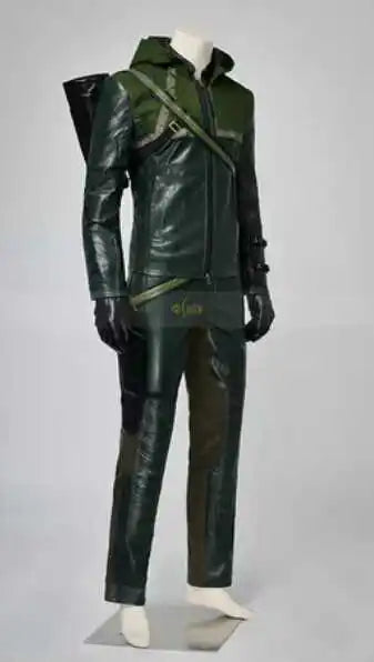 leather full green arrow costume