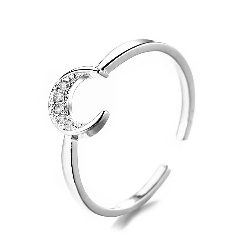 Celestial Trio: Sun, Moon & Stars Textured Ring