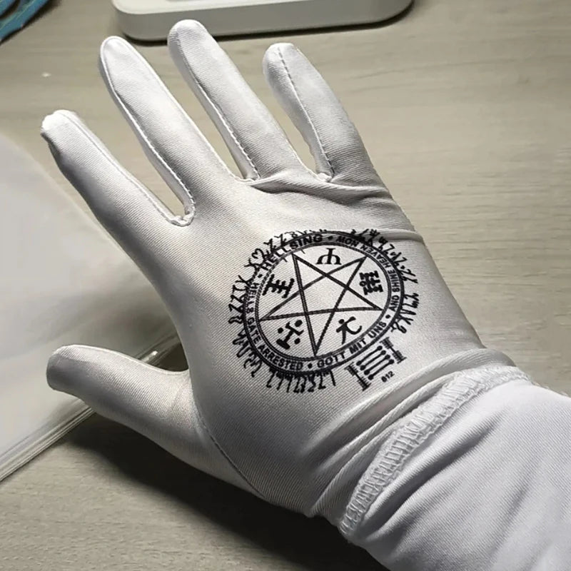 Hellsing Alucard Cosplay Gloves — Pentagram