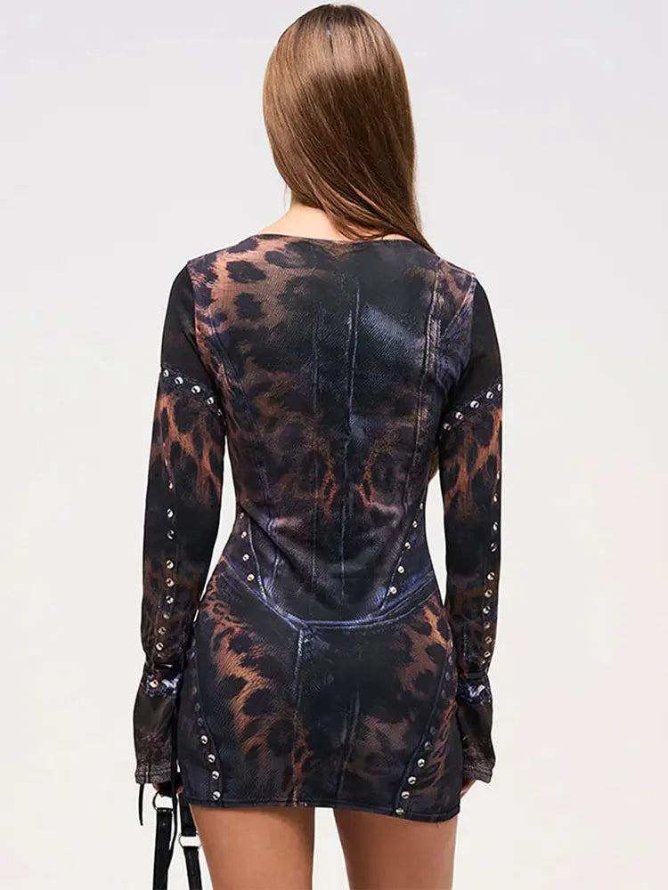 Vintage Chic Bodycon Mini Dress for Stylish Nights