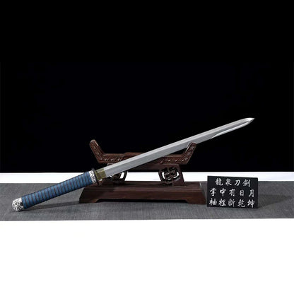 Crafted Manganese Steel Short Sword, Red & Silver