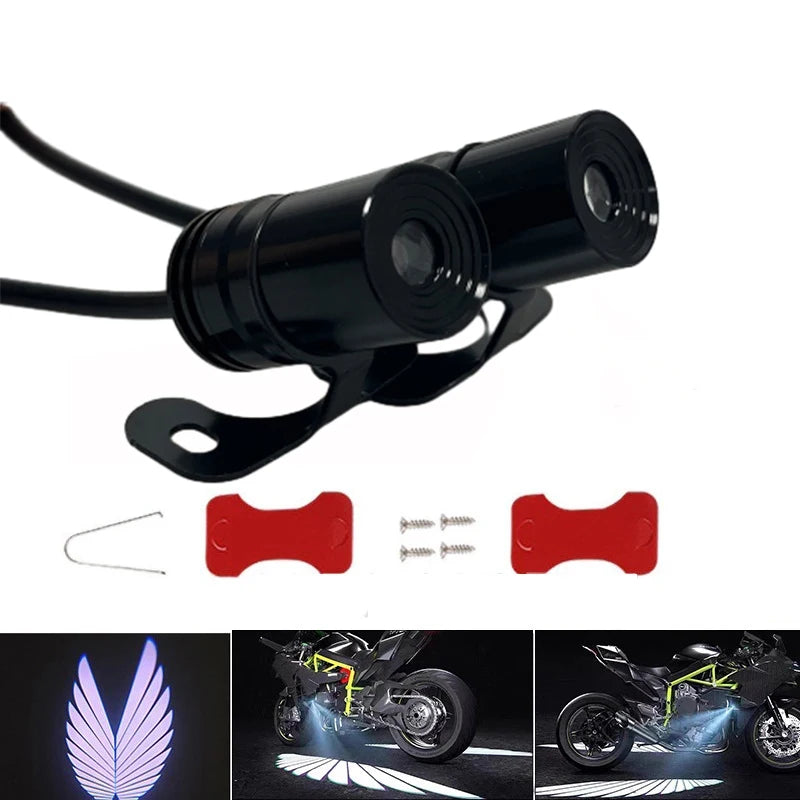 Angel Wing Glow: Motorcycle LED Projection Light