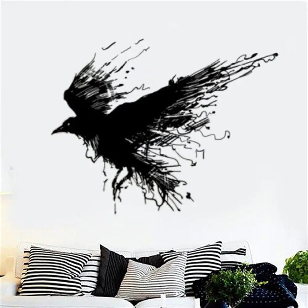 Gothic Raven Crows Bird Wall Stickers