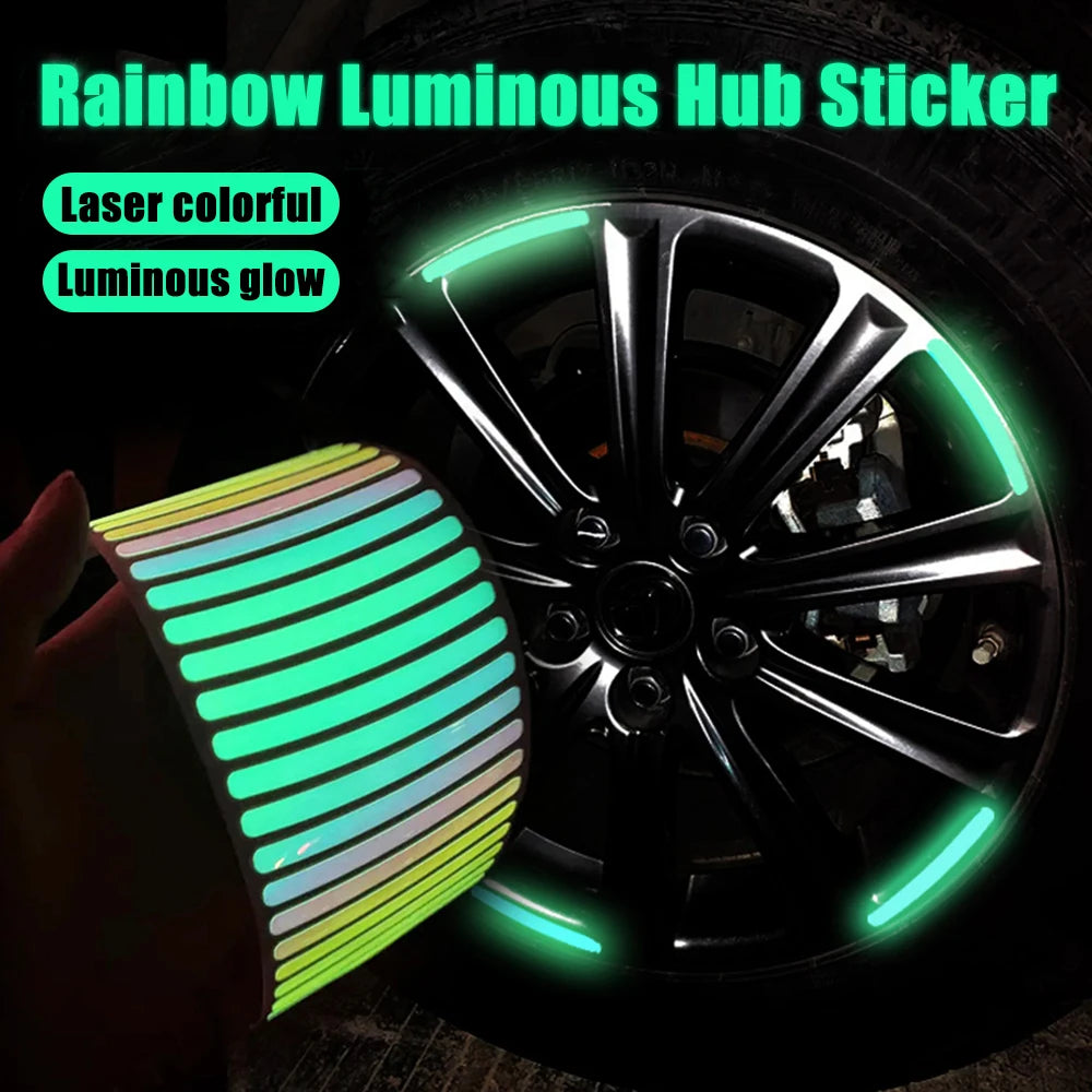 Laser Wheel Hub Reflective Sticker Car