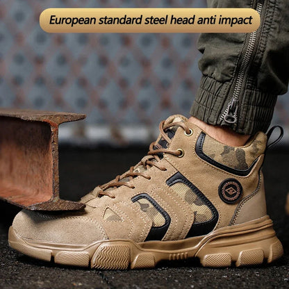 Fashion Safety Shoes Men Lightweight Work Boots