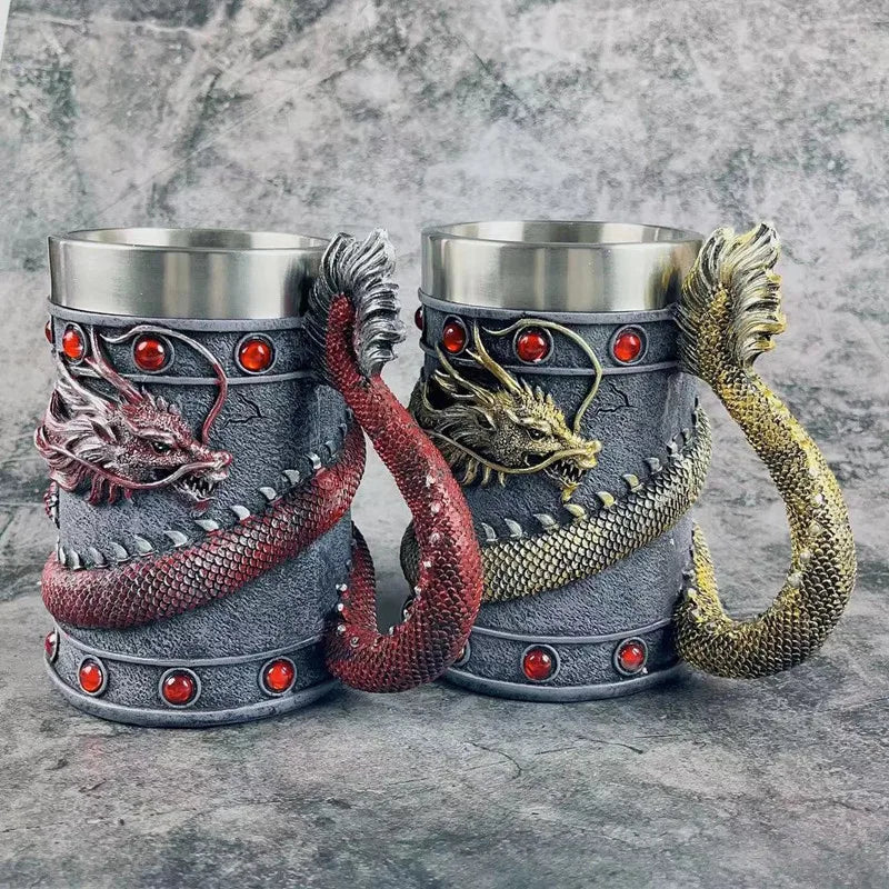 Creative Chinese Dragon Beer Mug Resin