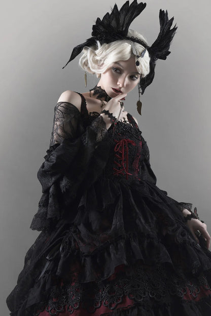 Japanese Victorian Gothic Lolita Dress Vintage Girl