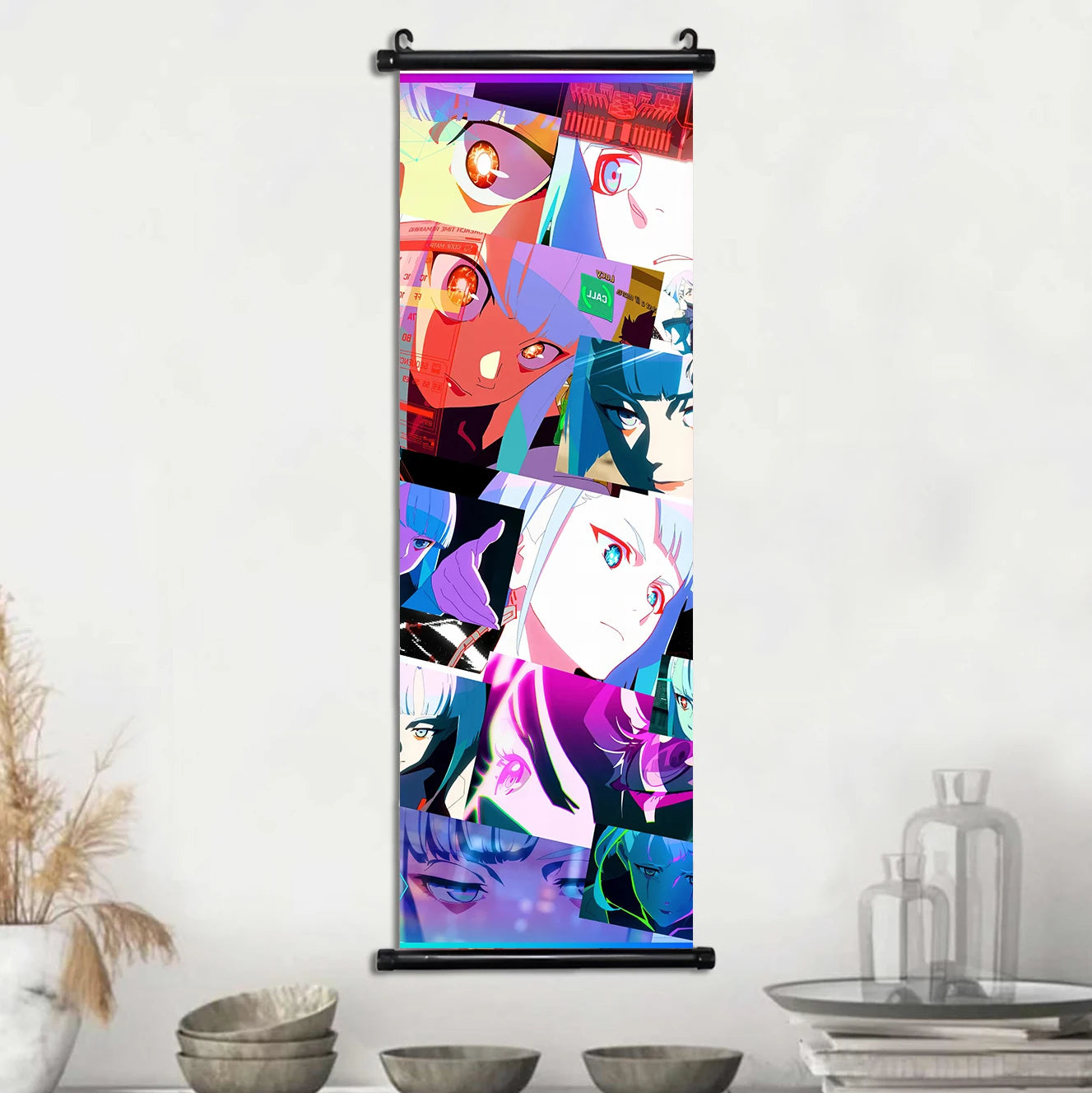 Cyberpunk Rebecca: Vibrant Wall Art