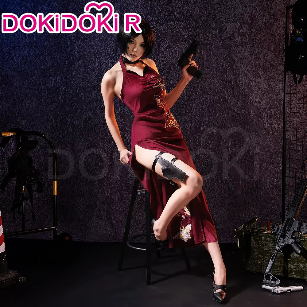 Ada Wong Cosplay Dress — Resident Evil · Red Cheongsam