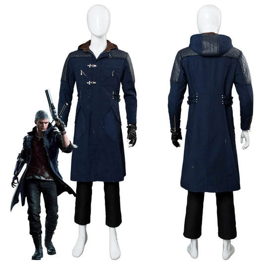 DMC 5 Nero Costume Outfit Nero Trench Coat