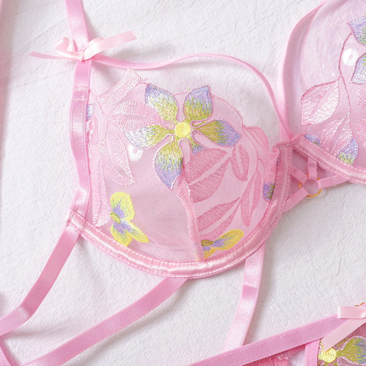 Ellolace Floral Garter Set: Sexy Lingerie Delight