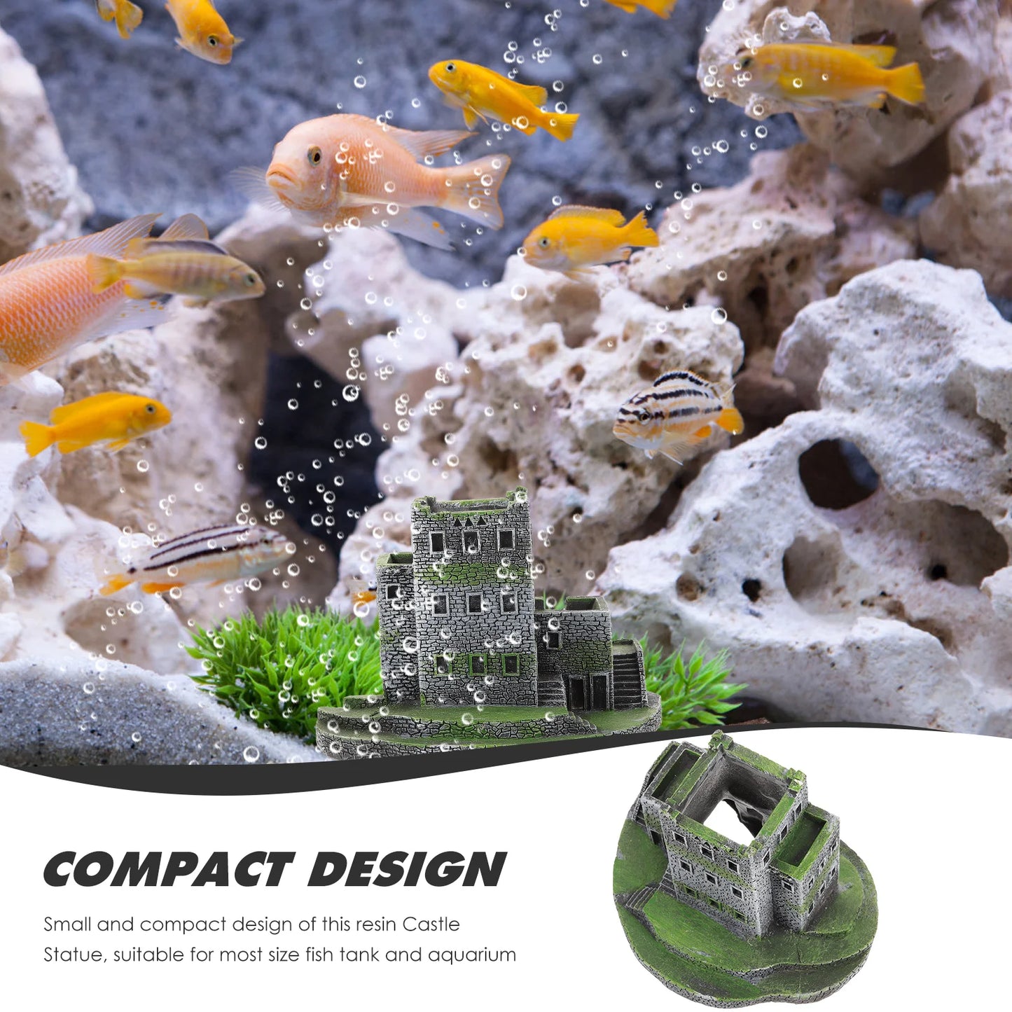 Fish Tank Landscaping Castle Decorative