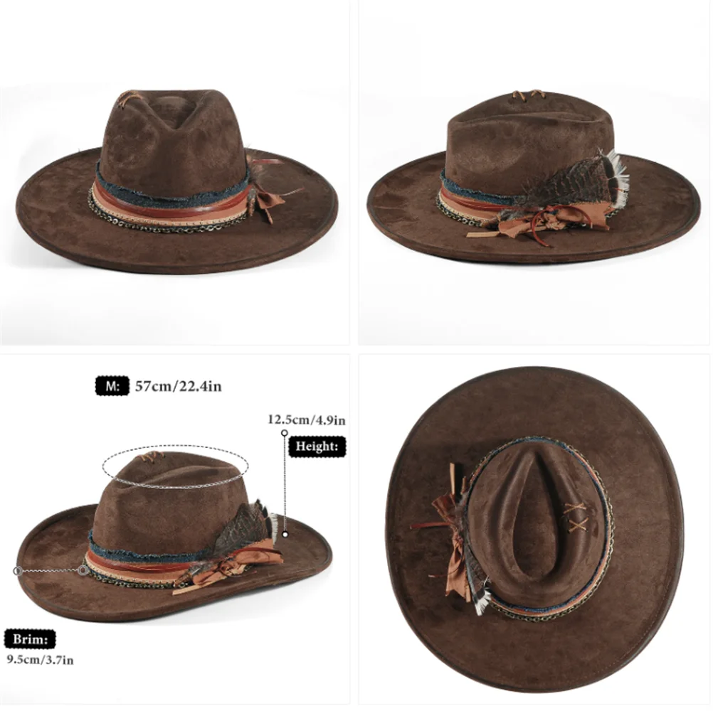 Handmade Suede Fedora Hat — Vintage Jazz