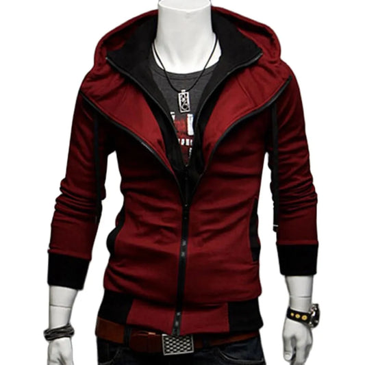 Men's jacket Color Block Long Sleeve Hooded