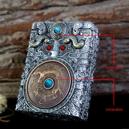 Double Sided Armor Rotatable Gyro Windproof Kerosene Lighter