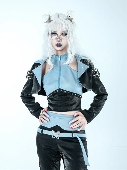 Mystic Charm: Y2K Noir Blazer for Enchanted Nights