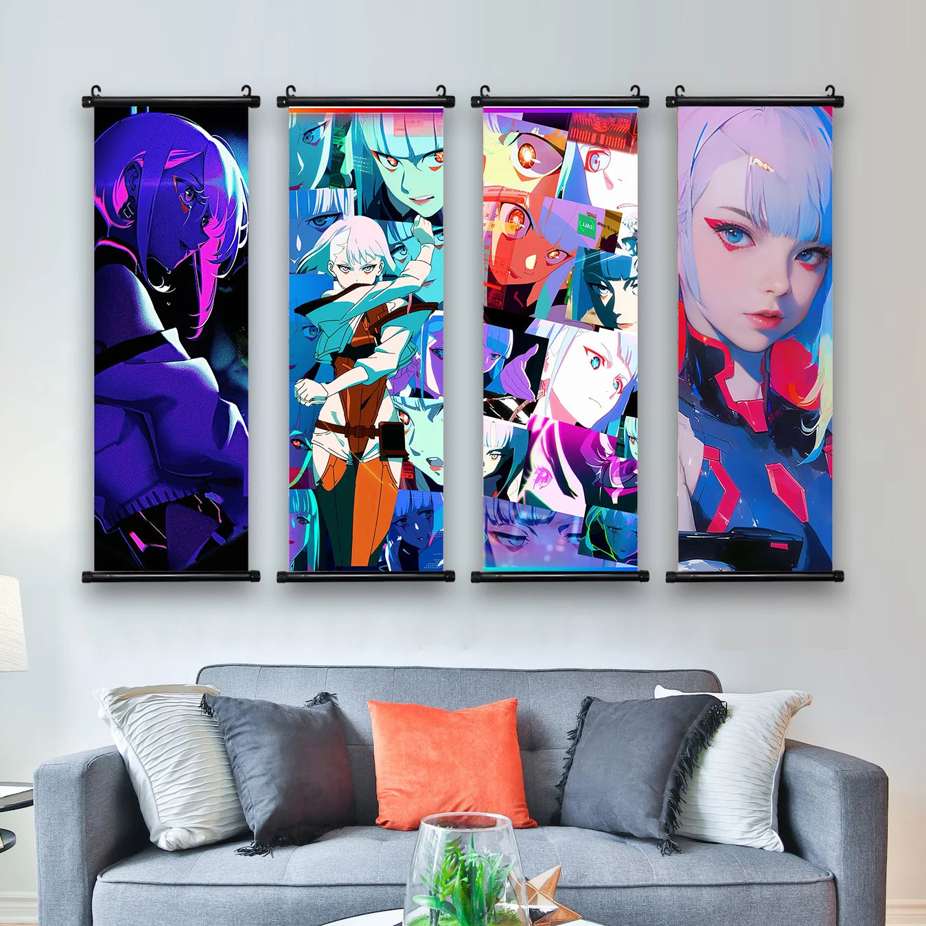 Cyberpunk Rebecca: Vibrant Wall Art