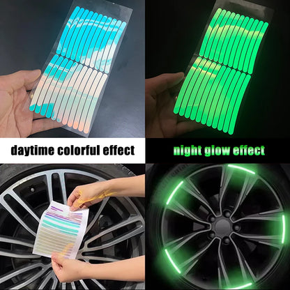 Laser Wheel Hub Reflective Sticker Car