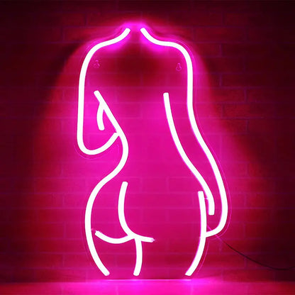 Female Body neon light sign for Bedroom bathroom decor