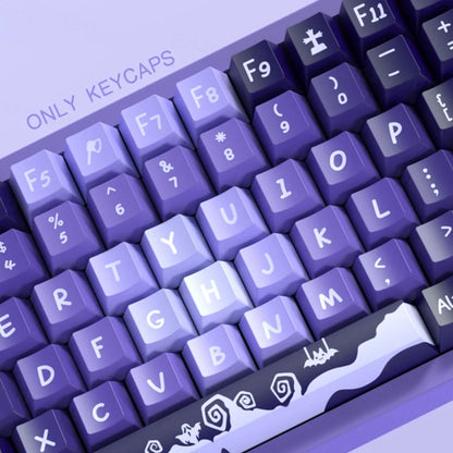 Crybaby Purple Gradient keycaps Mechanical keyboard