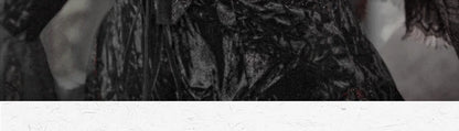 Gothic Velvet Slim Fit Lace Fishtail Dress for Women