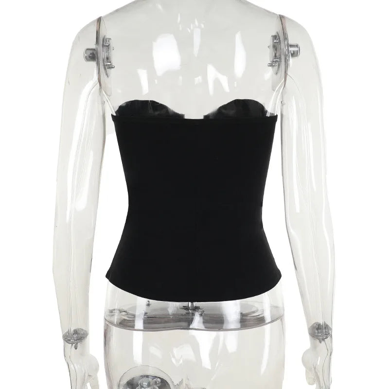 Grunge Gothic Zip Corset Tank Top