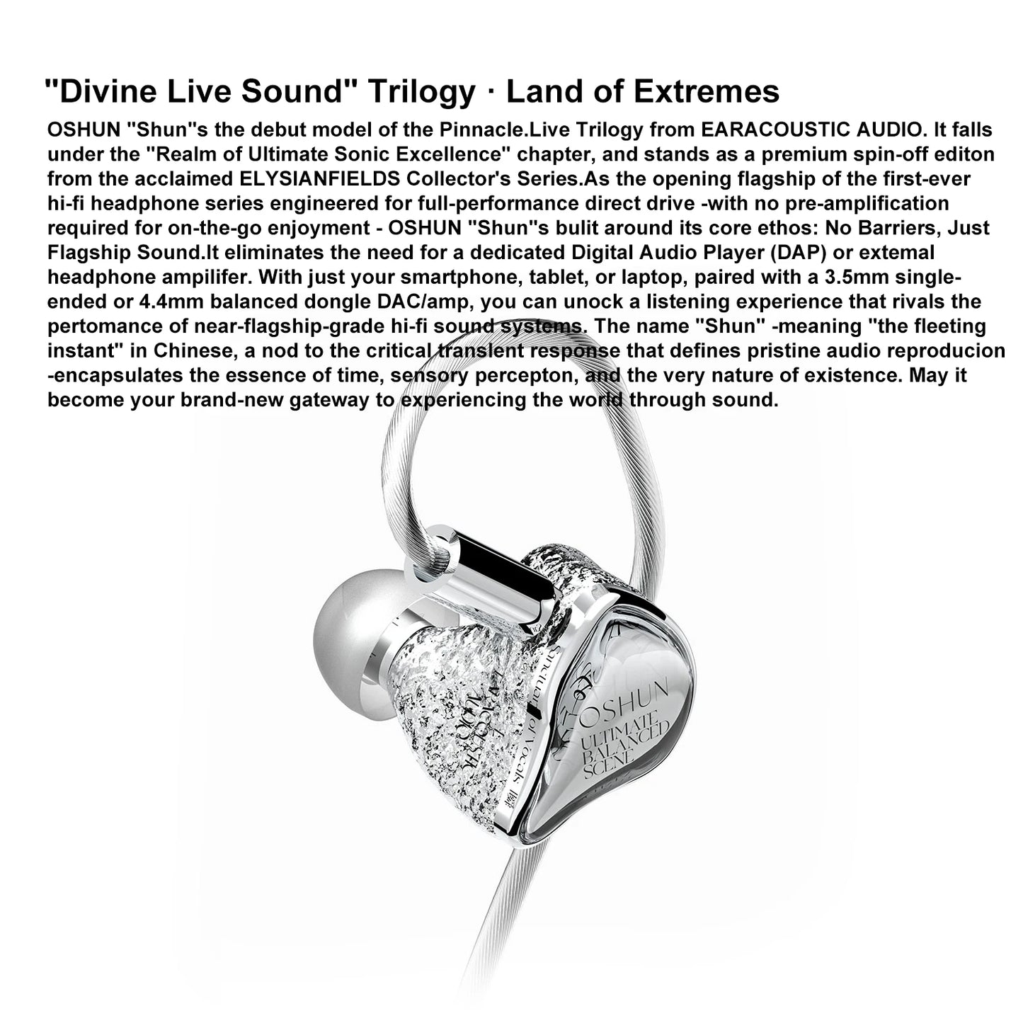 EarAcoustic OSHUN LTD — 8.3mm Hybrid IEM