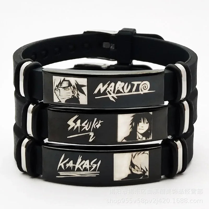 Uchiha & Kakashi Naruto Silicone Band