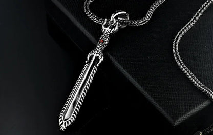 BOCAI Retro S925 Silver Exorcism Sword Pendant