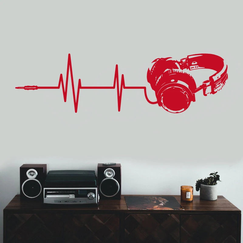 Headphone wall stickers