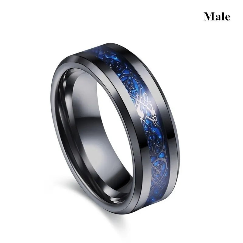 Charm Couple Rings Men Stainless Steel