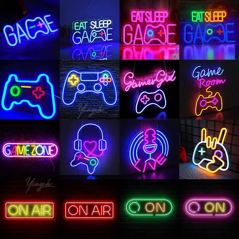 Game Neon Sign Light LED Game Zone