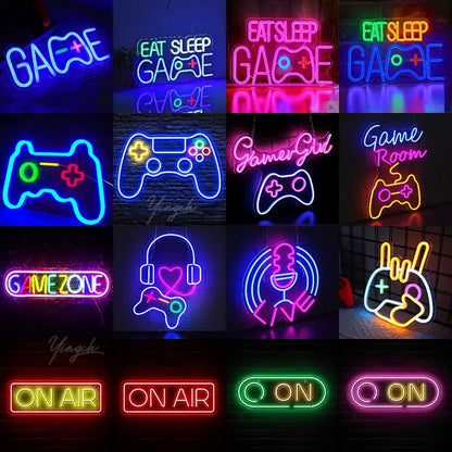 Game Neon Sign Light LED Game Zone