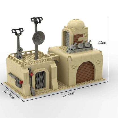 MOC Desert Radar Base City Architecture Action Figures