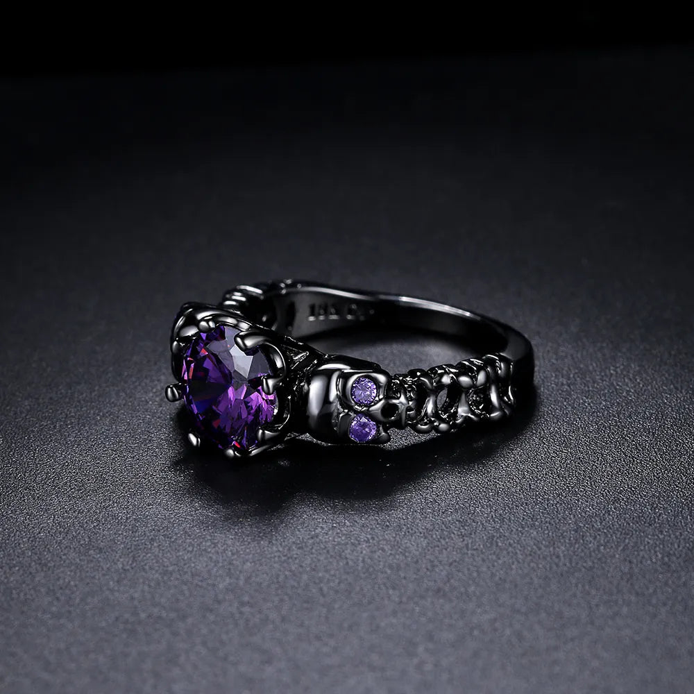 Retro Punk Skull Gothic Ring For Women