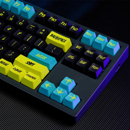 Cyberpunk Theme Keycaps 129 Keys Cherry Profile