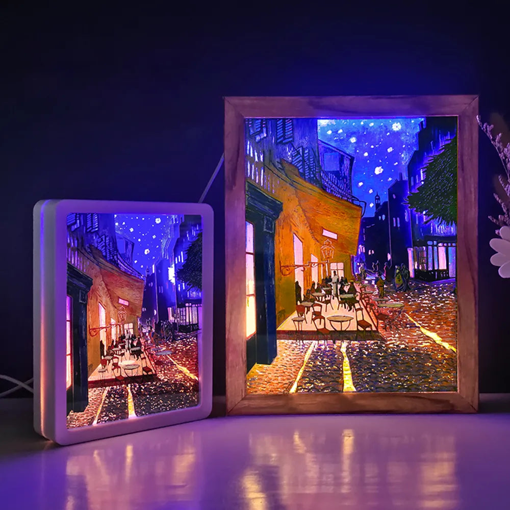 Shadow Box With Lights Van Gogh Table Lamp