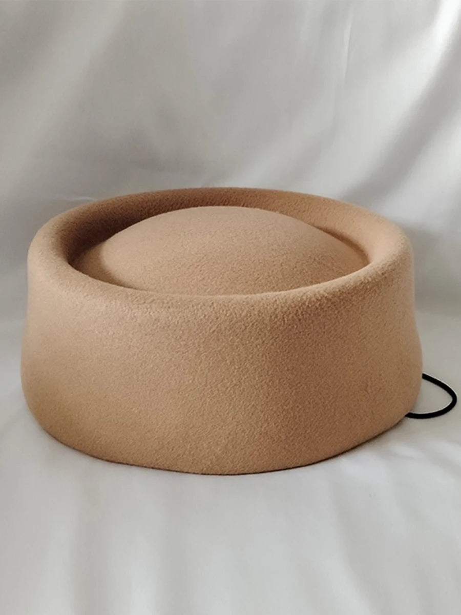 Wool Dome Beret — Hepburn Style Felt Hat