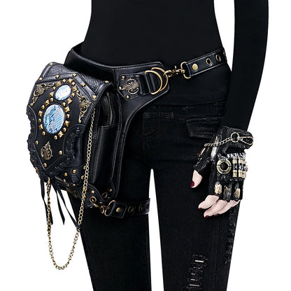 Fashion Gothic Leather Shoulder Crossbody Messenger Bags