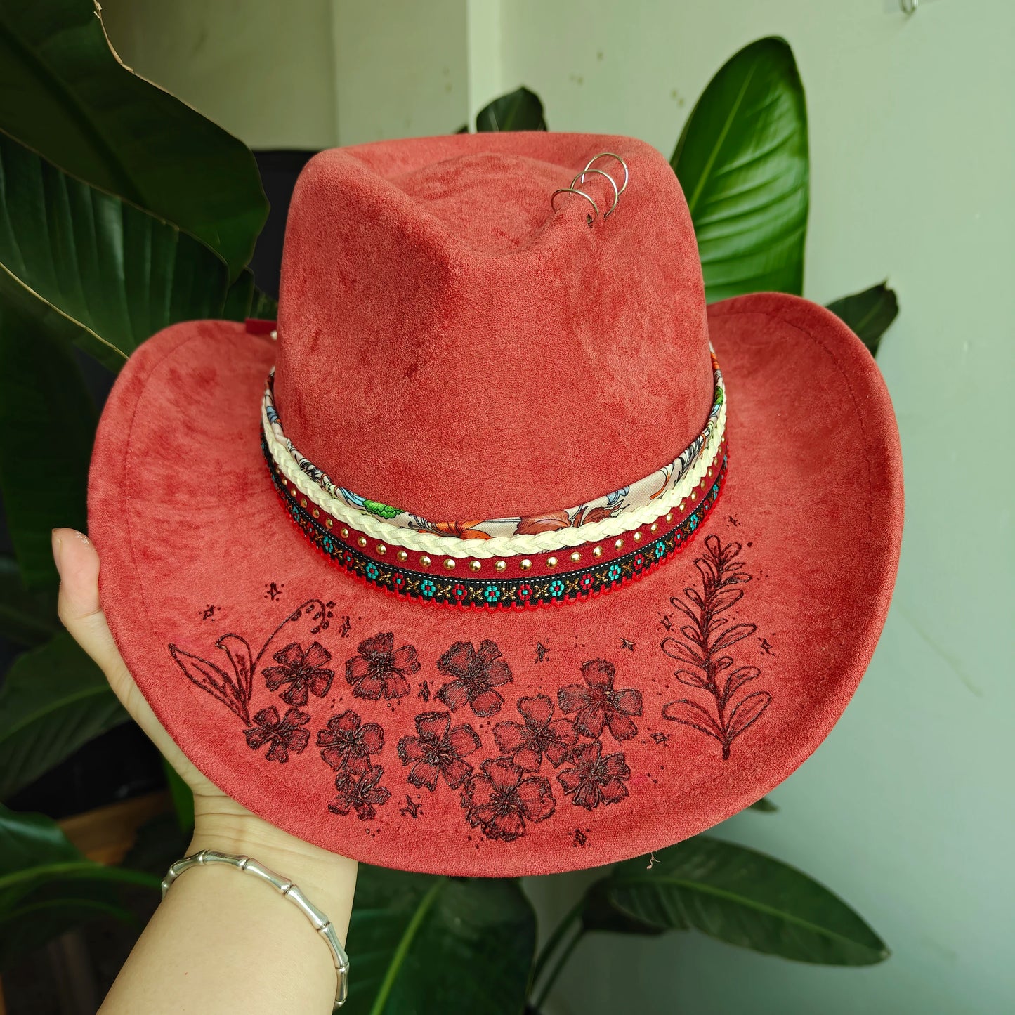 Handmade Suede Fedora Hat — Vintage Jazz