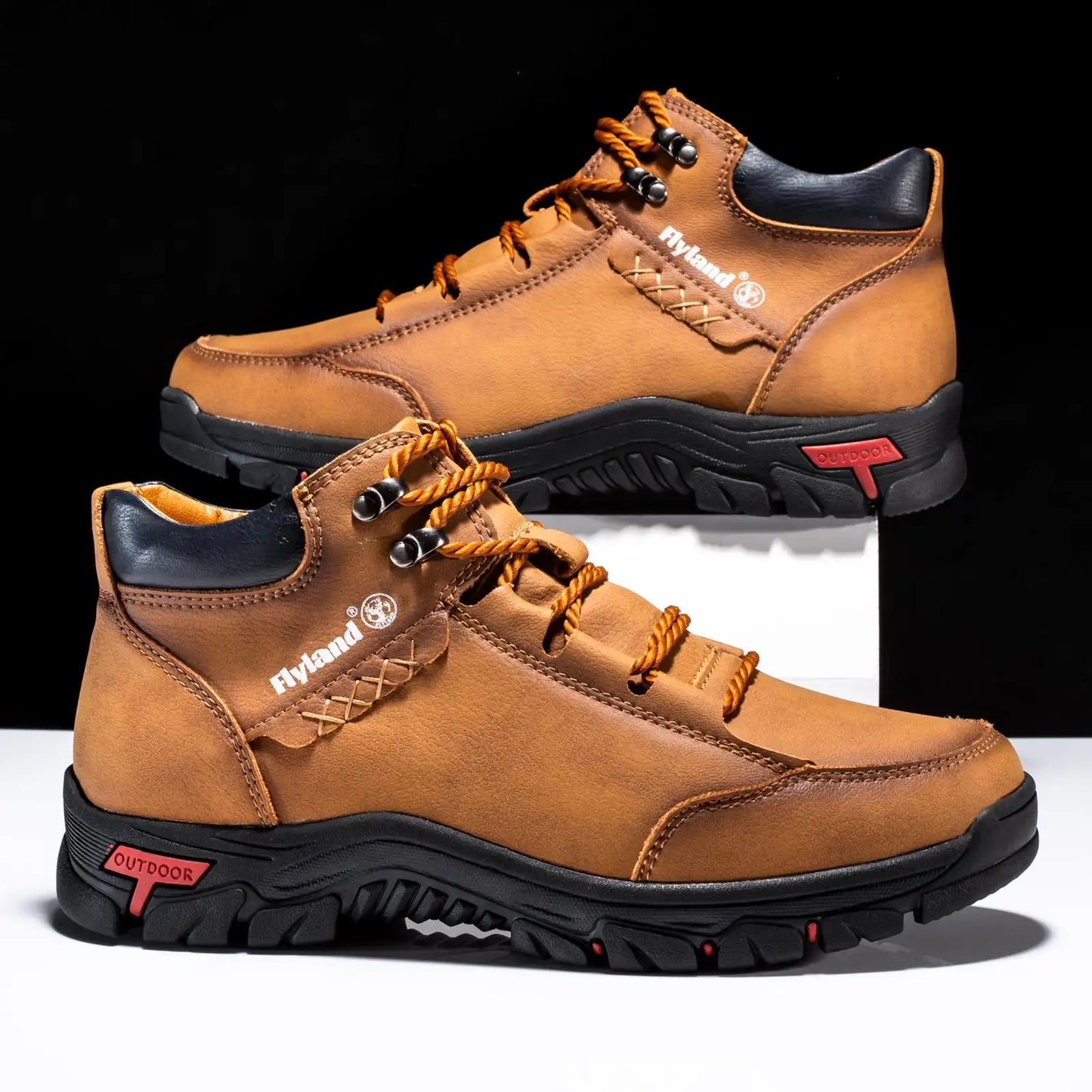 Leather Ankle Boots For Camping Hiking Trekking