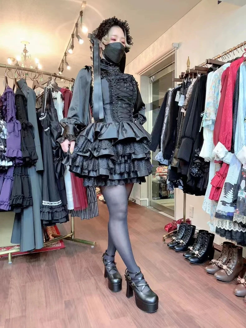 Lace Elegance: Japanese Gothic Lolita Dress