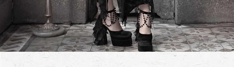 Gothic Velvet Slim Fit Lace Fishtail Dress for Women