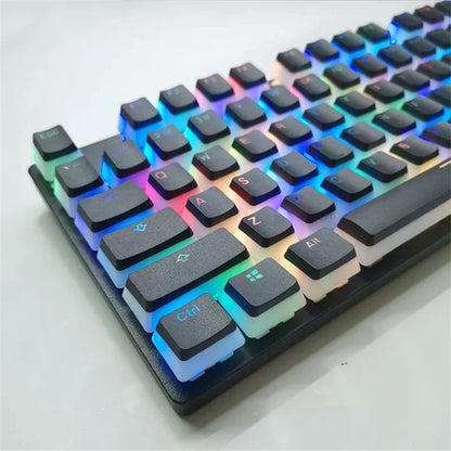 130 Keys PBT Pudding Keycaps for Mechanical Keyboard