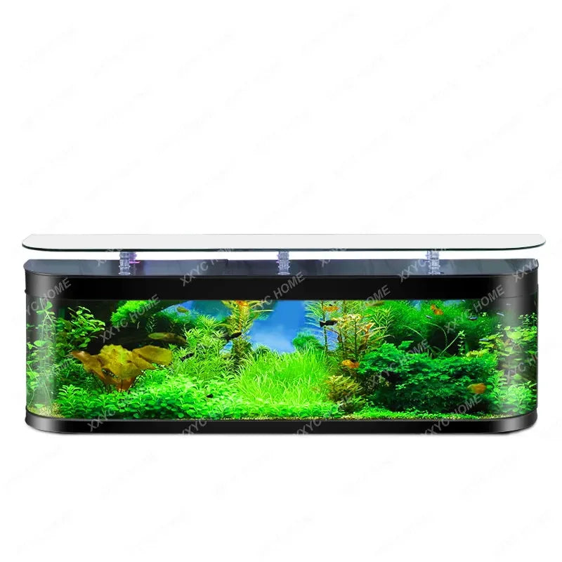 TV Cabinet Fish Tank Integrated Coffee Table