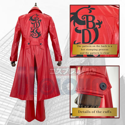 Tokyo Revengers Anime Red Faux Leather Coat