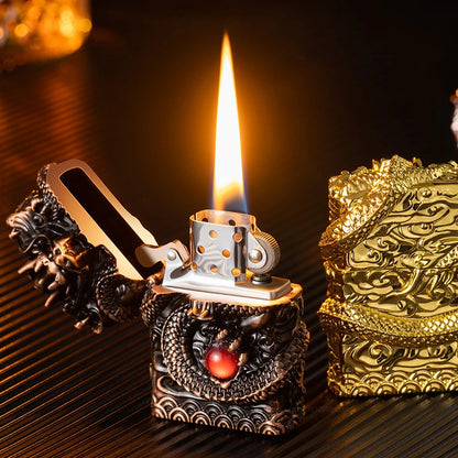 Armored Dragon Metal Kerosene Lighter